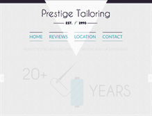 Tablet Screenshot of prestigetailor.com